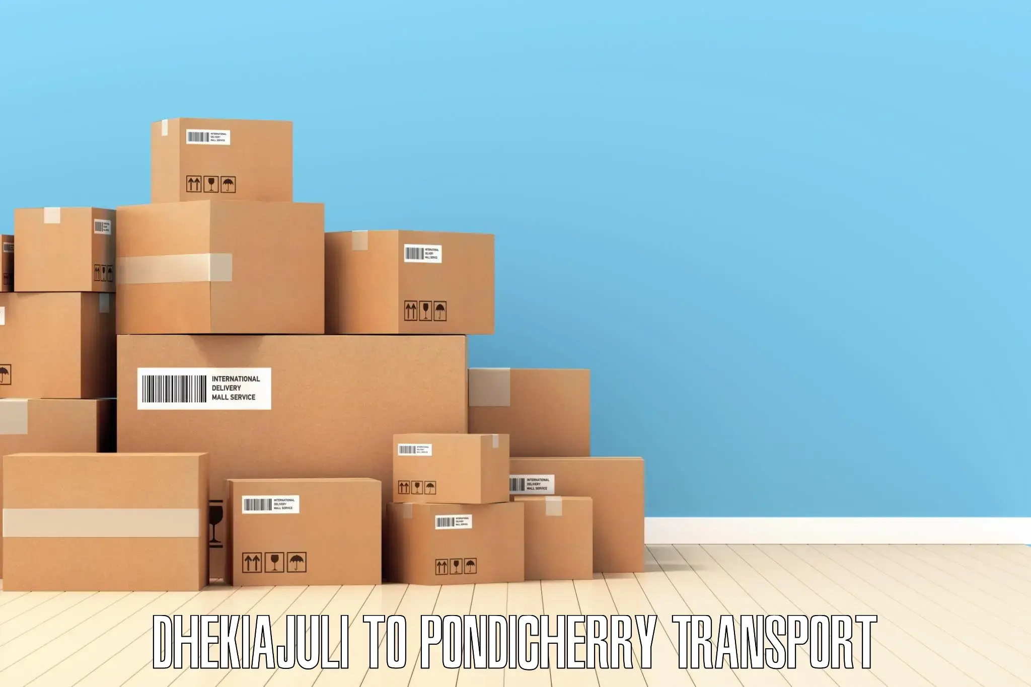 Parcel transport services Dhekiajuli to Pondicherry University