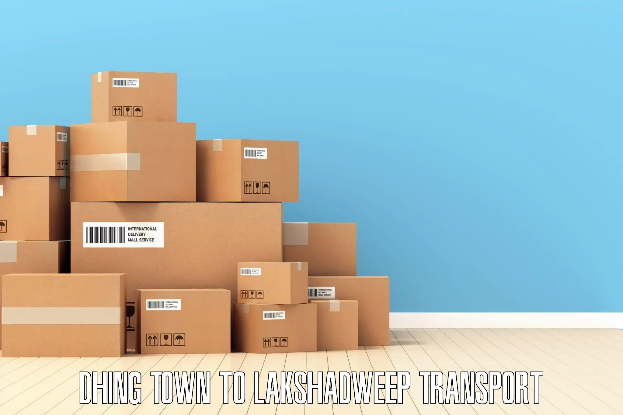 Package delivery services Dhing Town to Lakshadweep