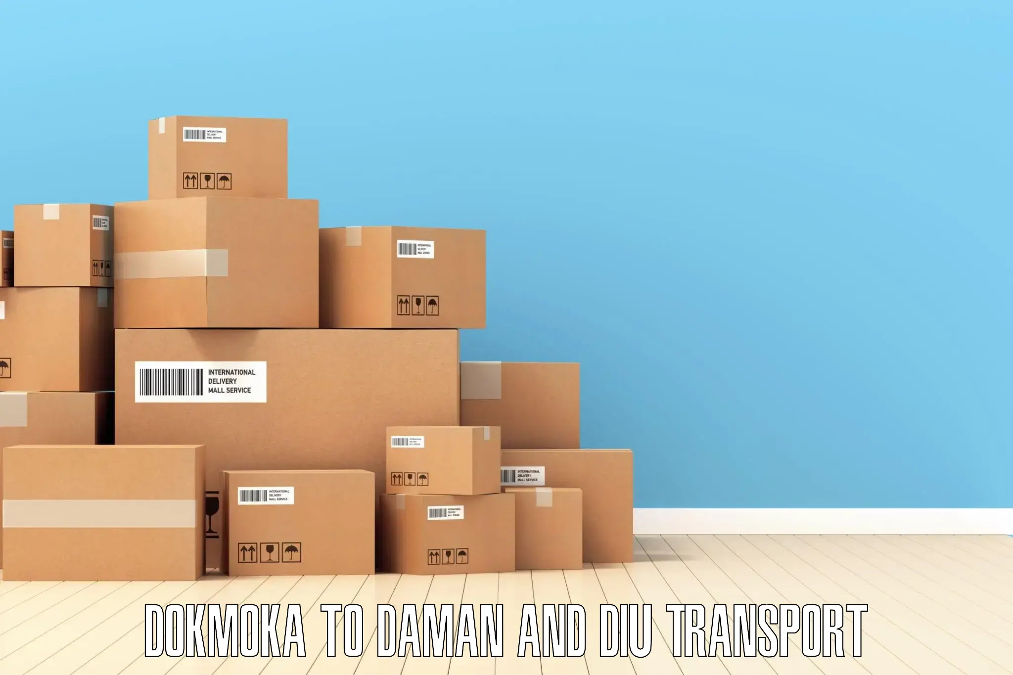 India truck logistics services Dokmoka to Diu